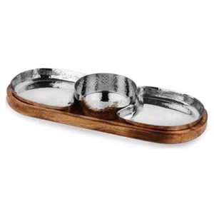 Oval Chip N Dip - Wood Base