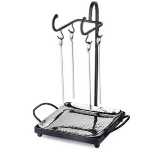 Tikka Server With MS Stand - 4 Skewers