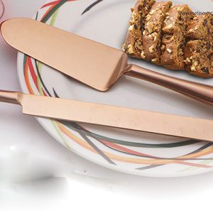 Cake Serving Set (Breeze Handle Rose Gold)