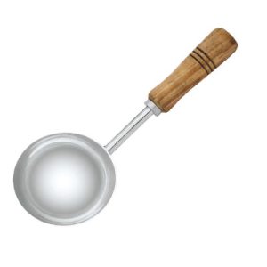 S S Short Wooden Handle Udlpi Ladle