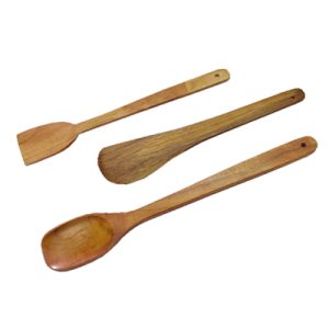 Teak Wood 3 Pcs Kitchen Tool Set