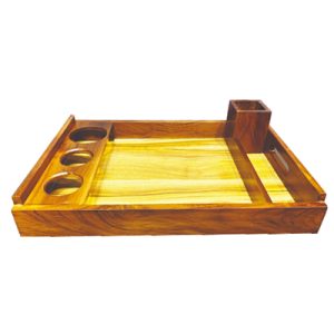 Teak Wood Chip N Dip Tray