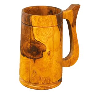 Wooden Beer Mug Groove