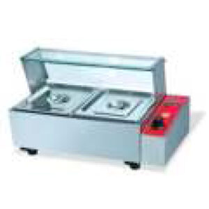 Bain Marie 2 Pan Glass & Valve