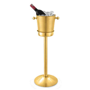 Champagne Bucket With Stand Brass