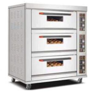 Electric Baking Oven 3 Deck 6 Tray