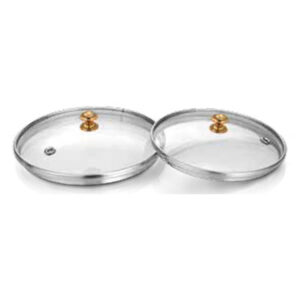 Glass Lid With Knob Glass, Stainless Steel, Brass