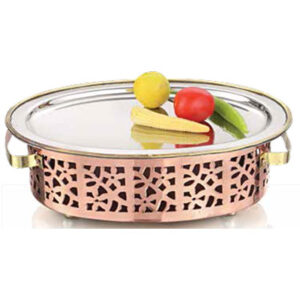 Snack Warmer - Diamond Cut Copper, Stainless Steel, Brass