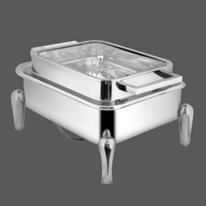 Oblong Full Glass Chafer Neo Legs