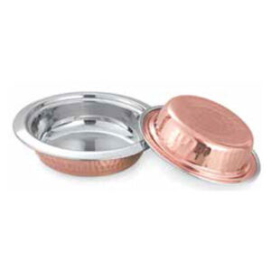 Round Entrée Dish Copper, Stainless Steel