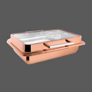 Rectangular All Rose Gold Full Glass Chafer