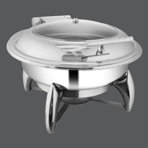 Round Glass Chafer W/ Smart Legs