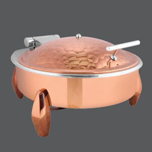 Round Rose Gold Stone Finish Chafer