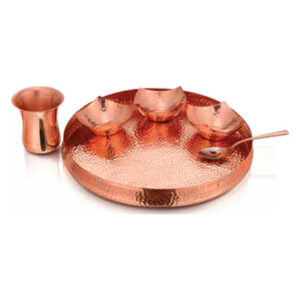 Sovereign Thali Set - Cu - Big ( 6 Pcs Set ) Copper