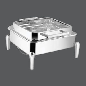 Square Full Glass Chafer Neo Legs