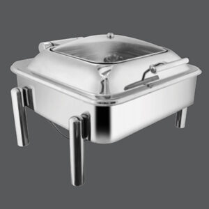 Square Glass Chafer Pillar Legs