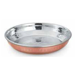 Halwa Plate Copper, Stainless Steel